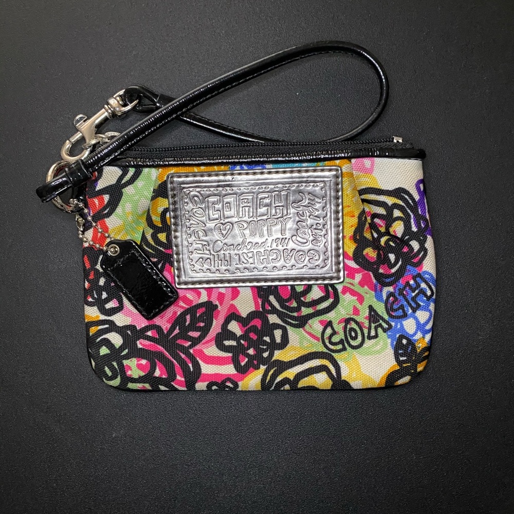 Coach Poppy Floral Graffiti Blossom Wristlet